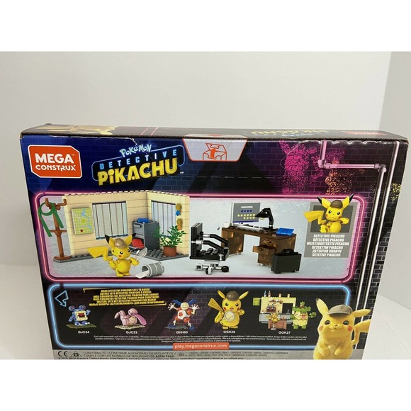 Mega Construx Detective Pikachu Office New Unopended - Picture 4 of 5